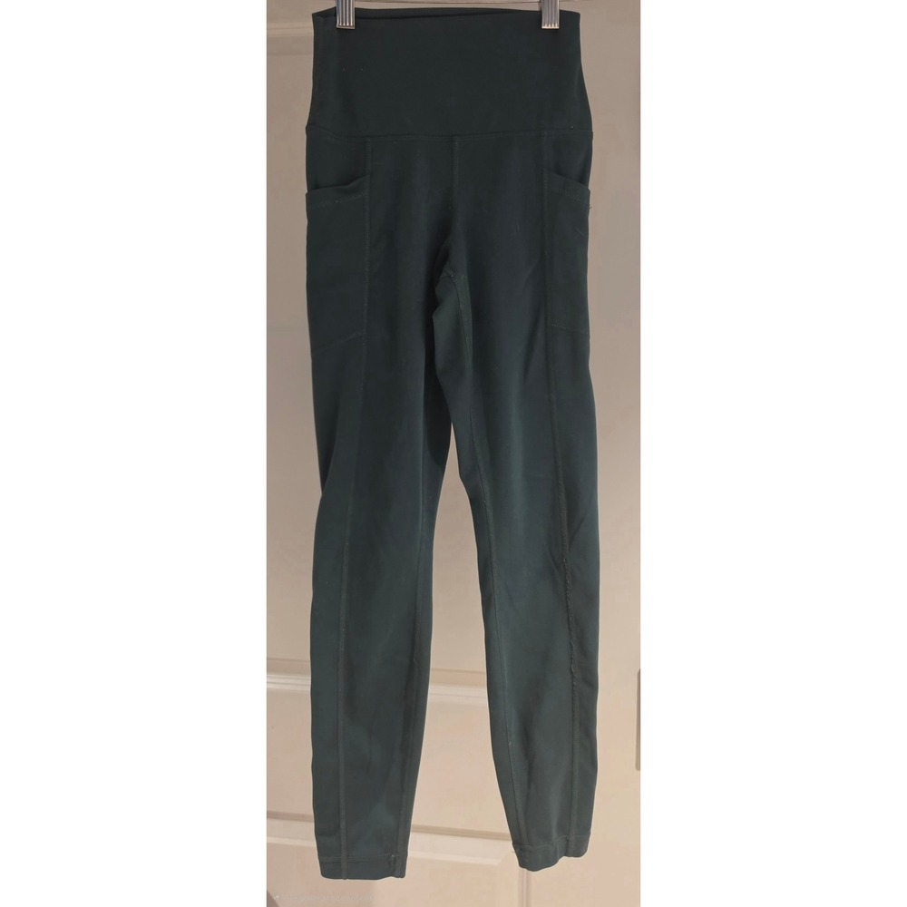 Yogalicious Lux Womens XS Green High Waisted Pocket Leggings Gym Yoga RN 144527